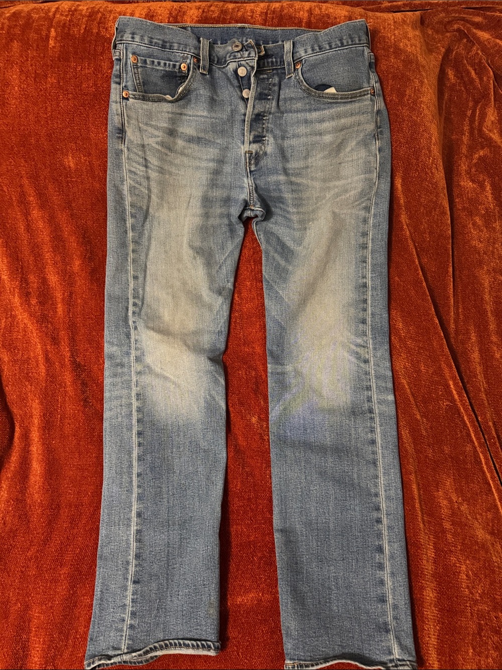 Men's Levi’s 501s | Light Blue Denim Jeans - Classic Straight Fit | W31 L32